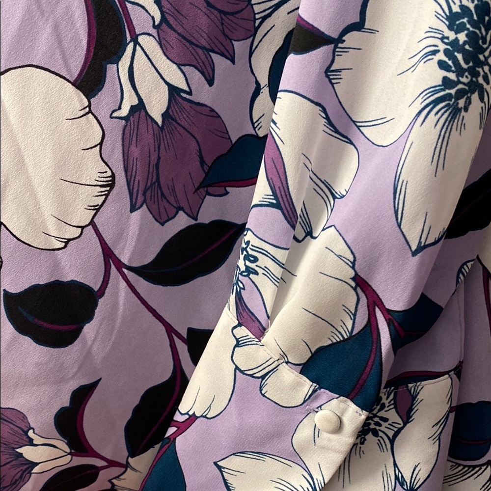 Floral Women's Worthington Top - Purple and White - Picture 5 of 9